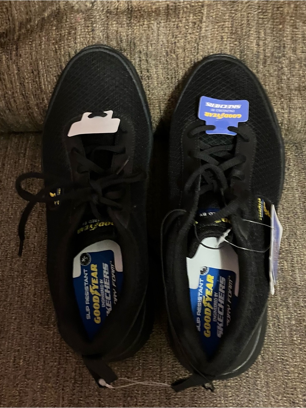 Women's Goodyear Engineered by Skechers Rogue Slip Resistant Comfort Shoes Black